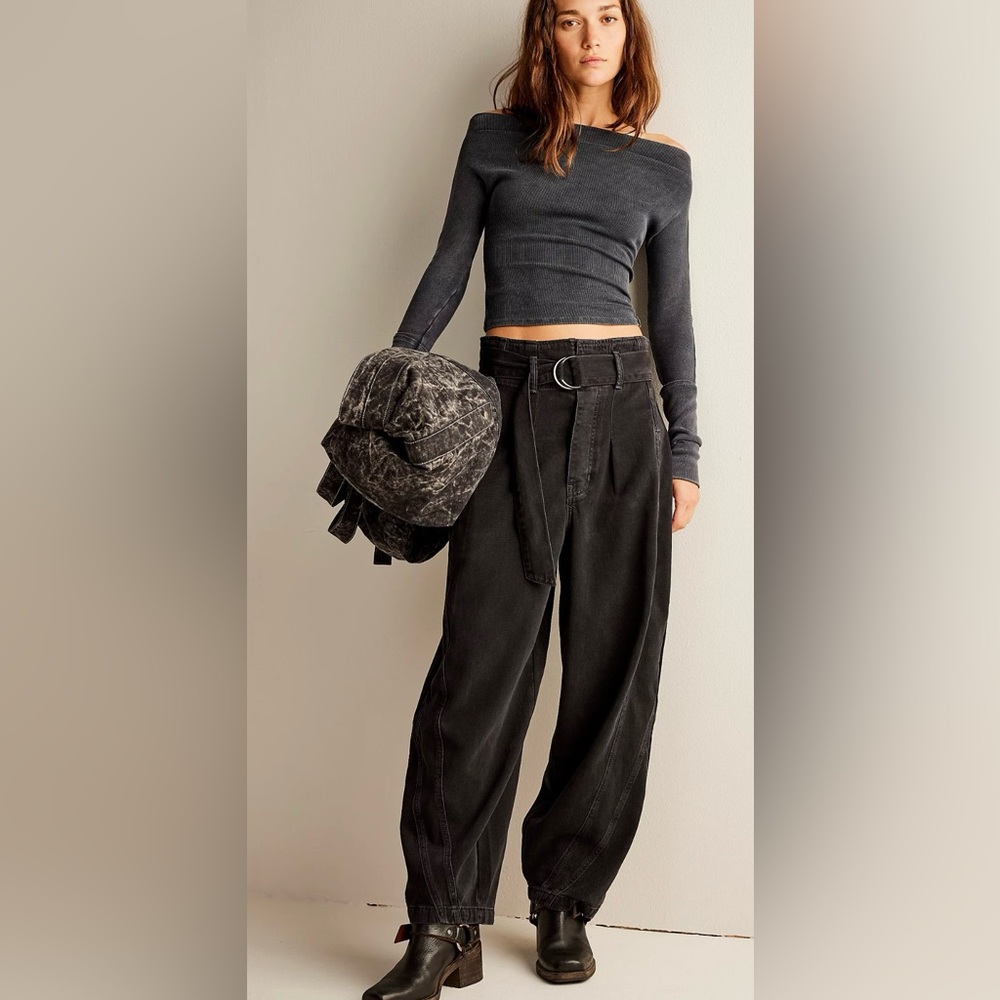 NWT FREE PEOPLE THE AMSTERDAM HIGH RISE BARREL JEANS RT$148